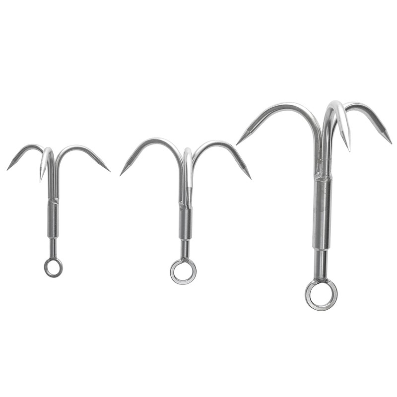 Ledytech Grappling Hook Grapnel Hook, 3-Claw Stainless Steel Tree Climbing