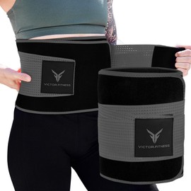Victor Fitness Waist Trimmer with with Adjustable Velcro Strap, Ab Trainer, Sweat Wrap for Men and Women