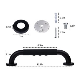 Grab Bars for Shower,15 Inch Grab Bars for Bathtubs and Showers Shower Handles for Elderly,Stainless Steel Shower Handle Toilet Handicap Senior Assist Bathroom Saft Handle