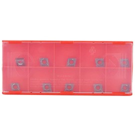 Oumefar 10Pcs CCMT060204 Carbide Lathe Turning Inserts Carbide Turning Inserts Set for SCLCR Turning Tool Holder