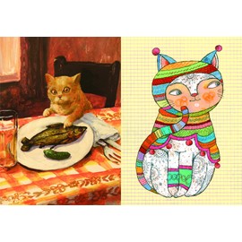 Inkognito Set of 10 No. 2 - Humorous Cats | Postcards A6 | Pack of 10 Kittens with Joke and Charm Beautifully Illustrated