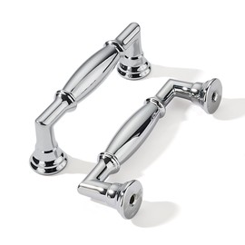 khtumeware 10 Pack 3 Inch(76mm) Polished Chrome Cabinet Pulls Heavy Duty Solid Cabinet Handles Kitchen Cabinet Hardware for Cupboard Drawer Handles