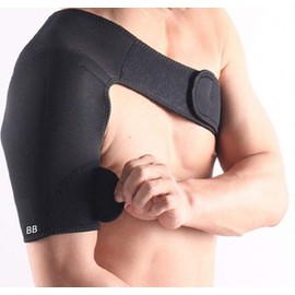 Bravebird bb206 Shoulder Supporter, Soft Material, Shoulder Breathable, Cool, One Side, Sports, Stretch, Injury Prevention, Unisex, Right Shoulder Supporter, Black