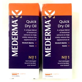 Mederma Quick Dry Oil Skin Care for Scars & Stretch Marks, 2oz (Pack of 2)
