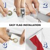G128 Flag Pole 6FT Silver & Poland Polish Flag 3x5FT