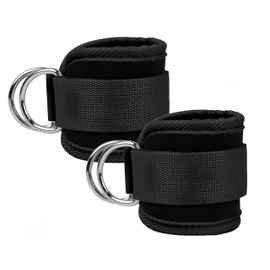 Ankle Resistance Training Set, 3 Bands (10-30 LBS), Padded Ankle Straps with D-Ring, Storage Bag