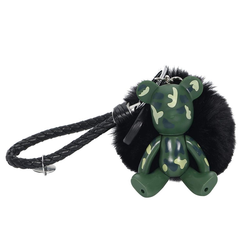 ZIYMU zm-c-004 Fur Bag Charm, Bear, Pom Pom Charm, Keychain,