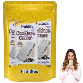 Fruidles Cookies & Cream Bark Bar, Holiday Favorite Kosher Certified, Individually Wrapped Bars, 3.5oz (Single)