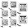 GBGS 8 Pack Recessed Road Case Latch,4" x 4-1/4",Spring Loaded
