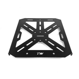 TW200 Rear Cargo Top Tail Rack Compatible with Yamaha TW 200 1990-2024 CNC Aluminum Motorcycle Carrier Luggage Holder Plate (Black)