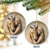 Horse Ornaments for Christmas Tree 2025, Double Sided Ceramic Hanging