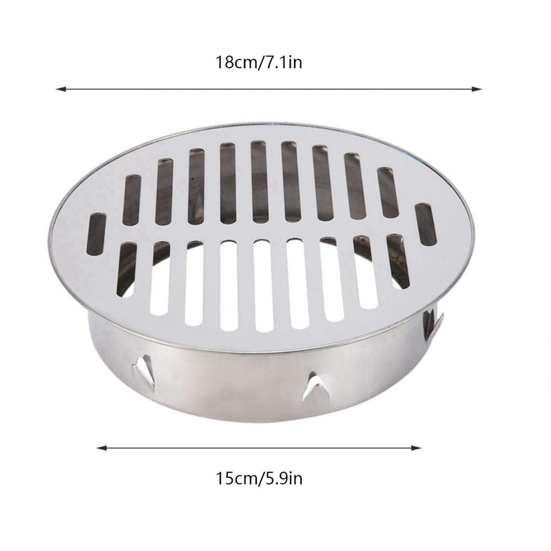 Nivvity Anti Blocking Balcony Floor Drain Stainless Steel Outdoor (160