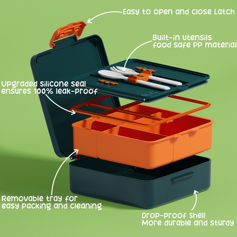 Fimibuke Bento Lunch Box for Kids, Leak Proof Toddler Bento
