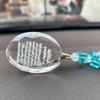 Islam Quran AYATUL KURSI blue crystal Allah car hanging car