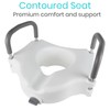 Vive Raised Toilet Seat - 5" Portable, Elevated Riser with