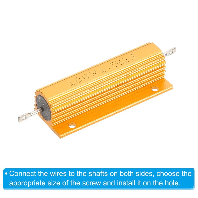 PATIKIL 100W 1.5 Ohm Aluminum Shell Resistor 8 Pack Aluminum
