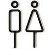 MOHEIM SIGNS RESTROOM Toilet Sign Men Women Male Female (Black)