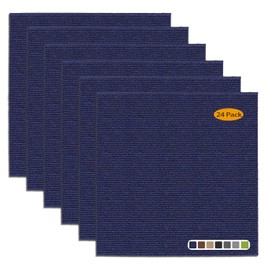 AKIVIDA Carpet Tiles Peel and Stick 12”x 12” Non-Slip Self Adhesive Squares Carpet Floor Tile 24Pcs DIY Reusable Waterproof Carpet for Living Room Bedroom