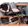 Car Pocket Handbag Holder,Leather Seat Back Organizer Mesh Large Capacity