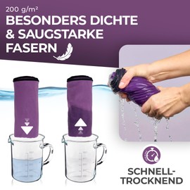 Wowtowelz Compact Microfibre Towel, Travel Towel, Sports / Fitness Towel, Beach / Bath Towel, Lightweight and Quick Drying (Purple, 180 x 110 cm)