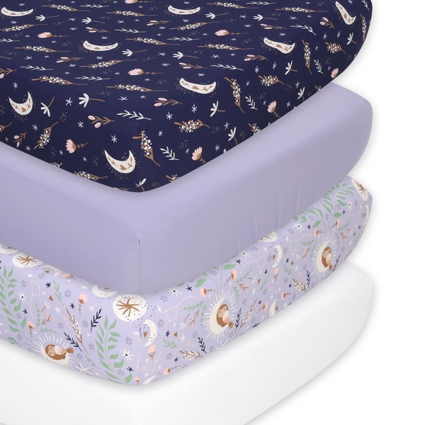 The Peanutshell The Peanutshell 4-Pack Fitted Crib Sheet Set -