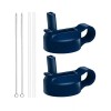 Flgoo 2 Pack Flgoo Straw Lid for Wide Mouth Water