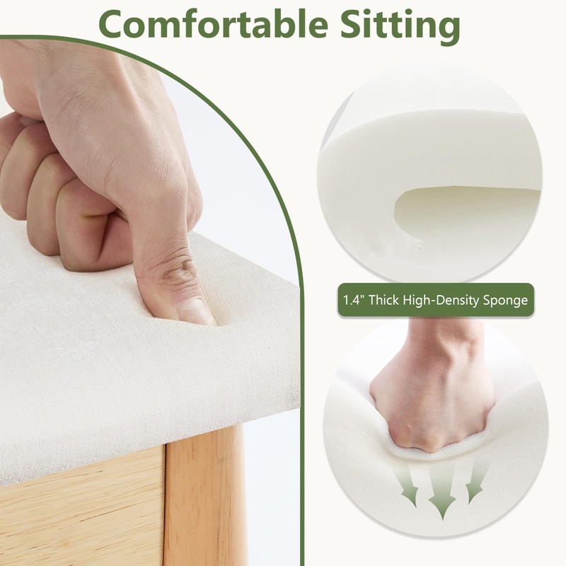 Royal Windsor Vanity Stool with Saddle Cushion, 18 Inch Makeup