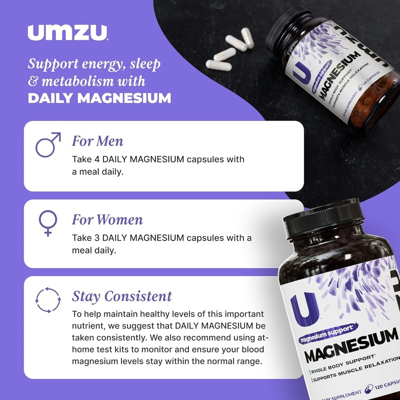UMZU Daily Magnesium | Potent Bioavailable Magnesium Complex for Healthy
