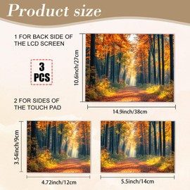 PLIGREAT Lifelike Forest Pattern Laptop Skin Stickers Cutable Universal Size Fits 12" 13" 13.3" 14" 15 Inch Laptop Creative Removable Waterproof Notebook Art Decals PC Protector Cover Sticker