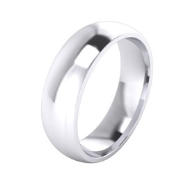 Unisex Sterling Silver 6mm Super Heavy Court Shape Polished Wedding Ring (O)