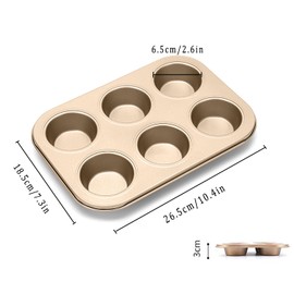 YIMINI Pack of 2 Muffin Moulds, Thickened Carbon Steel Muffin Tray, High-Quality Non-Stick Baking Mould, for 12 Muffins Cupcakes, Brownies, Basic Baking