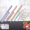 Everrich Juego 4 Cuchillos Con Tijeras Y Pelador Kitchen Color