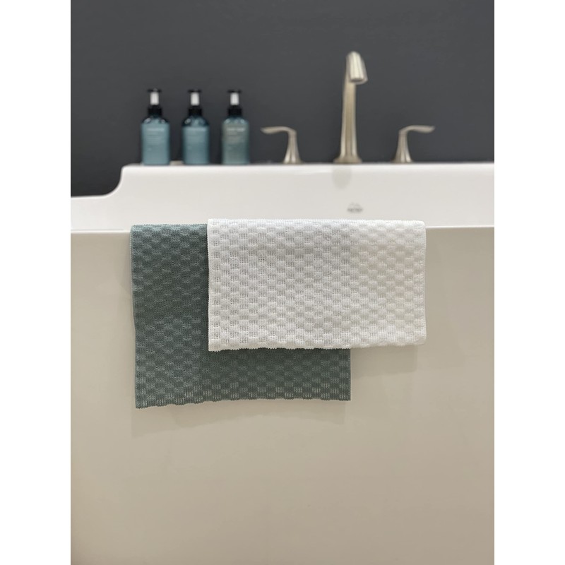 Buddha Bath Extra Long Exfoliating Shower Towel Washcloth (Medium Exfoliate)