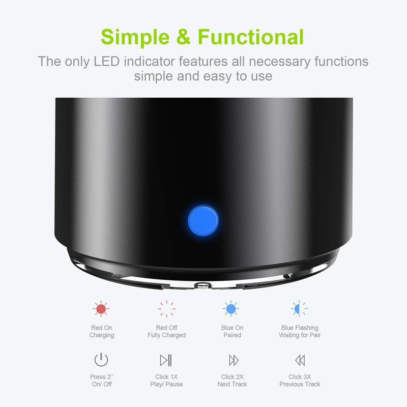 EWA Travel Case Packed, A106 Pro Portable Bluetooth Speaker with