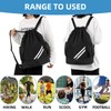 CCAIPU Drawstring Backpack, Waterproof Gym Sports Bag with Shoe Compartment