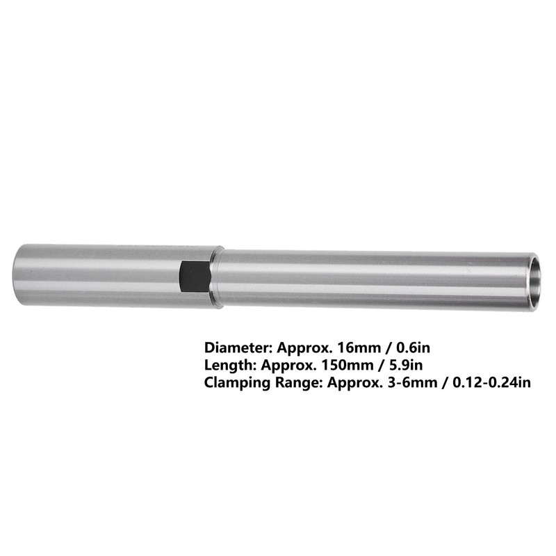 Lathe Extension Rod Collet PullBack Straight Lengthen Milling Accessories C16-DC08-150L