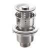 CENPEK 2pcs Kitchen Sink Drain Strainer Assembly, Stainless Steel Sink