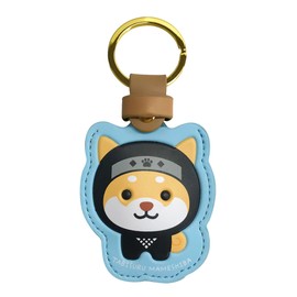 LamPlanning PU Leather Case, Keyring, Keychain, AirTag, AirTag Smart Tracker, Braun