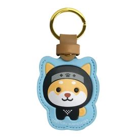 LamPlanning PU Leather Case, Keyring, Keychain, AirTag, AirTag Smart Tracker, Braun