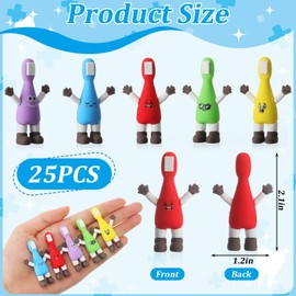 Thyle 25 Pcs Mini Dental Prizes Tooth Figures Party,Funny Expression