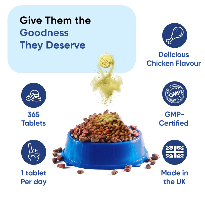 Multivitamins and Minerals for Cats - 365 Chicken-Flavoured Tablets -