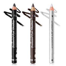 Boobeen 3Pcs Cream Eyeshadow Pencil, Glitter Eyeshadow Crayon Stick Waterproof Eye Shadow Brightener Pen, Long Lasting Shimmer Eyeshadow Makeup Sparkling, Easy to Use
