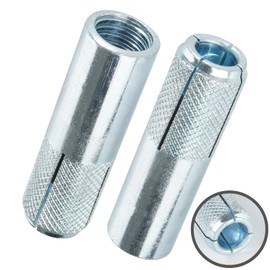 Party Animal Drop-in Anchors, 10 PCs 5/8"-11 Zinc-Plated for Concrete, Secure Mounting, Industrial-Strength, Easy Installation - Internal Forced Expansion Screw Bolts for Solid Concrete