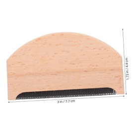 FRCOLOR Portable Fabric Lint Remover Tool Efficient Pilling Fuzz Shaver for Clothing Sweaters Blankets Lightweight Wooden Design for Travel Durable Comb