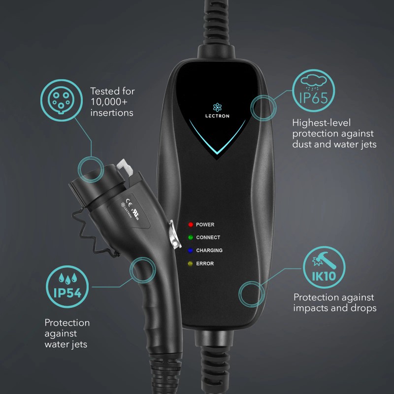 Lectron Level 1 EV Charger - ETL Certified, 110V, 15