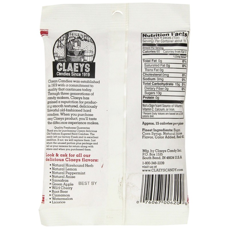 Claey's Natural Anise Drops -6oz