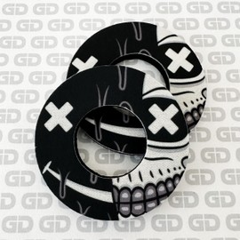 Gripdonuts.com® MX Grip Donuts for Dirt Bike Motorcycle BMX - Melting Smiley (Blackout)