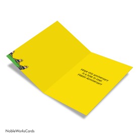 NobleWorks Golf Clubs Fire - Anniversary Greeting Card with Envelope (4.63 x 6.75 Inch) - C5391ANG