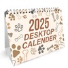 Red Ocean Dog Themed 2025 Calendar A5 Free Standing Month