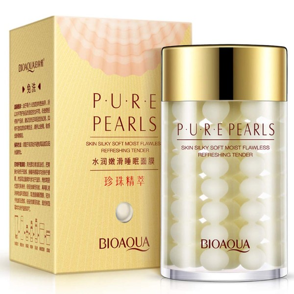 BIOAQUA Pure Silk Pearl Essence Face Cream Hyaluronic Acid Moisturizing Refreshing Flawless Hydro-Lipid Balance Rejuvenation 120g